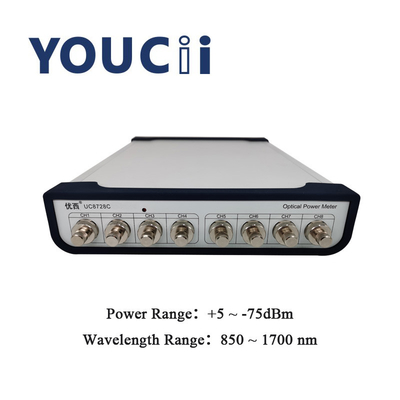 8 قنوات متر الطاقة الضوئية مدى الطول الموجي 850nm إلى 1700nm