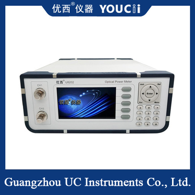 مقياس طاقة الألياف الضوئية ثنائي القناة +10 ~ -65dBm 100 ~ 240V